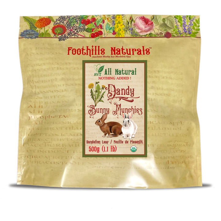 Dandelion Leaf Organic Dandy Bunny Munchies - 500g Pure