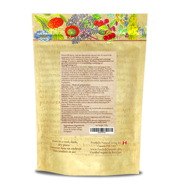 Wild Cherry Bark Organic- 250g / 200+ Servings