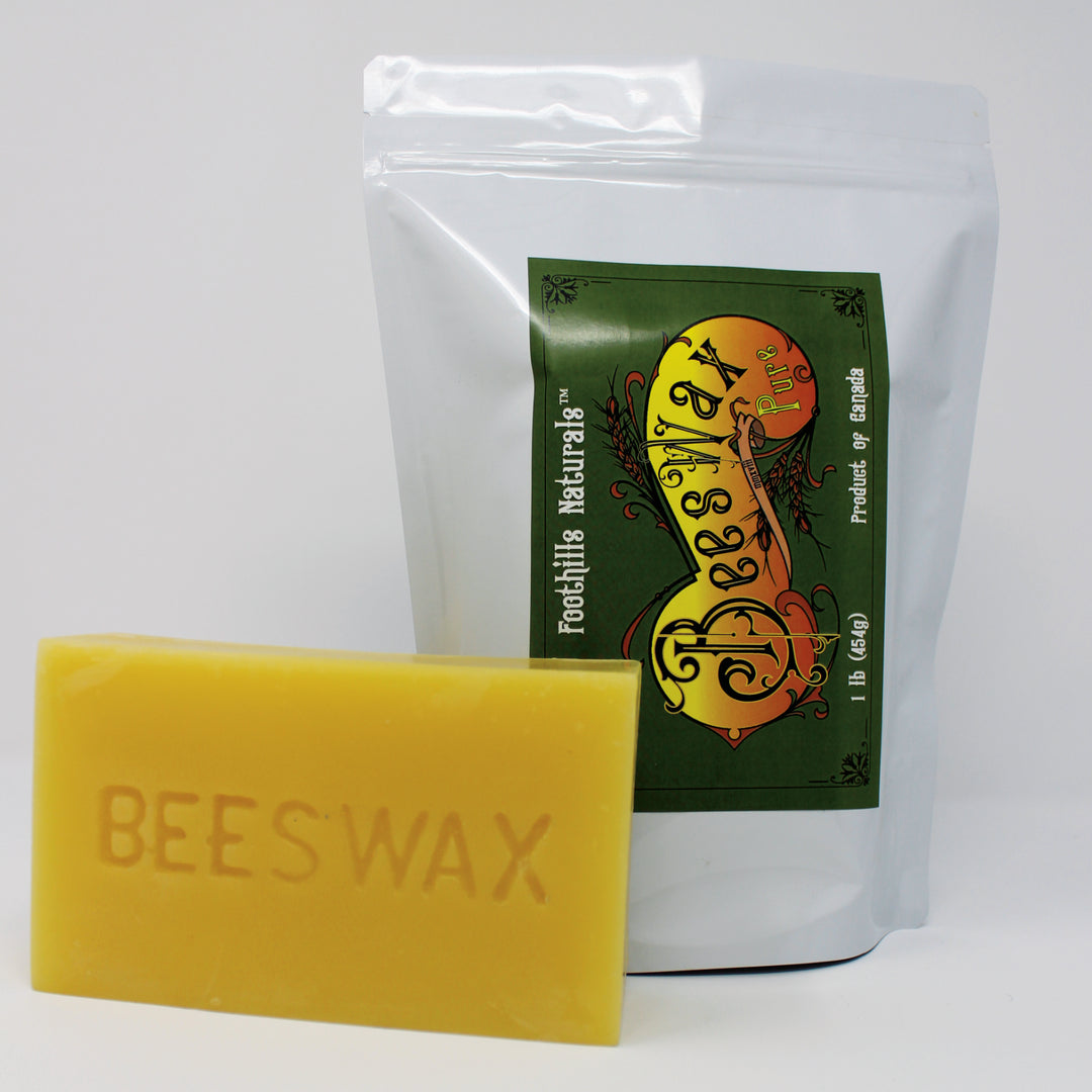 Beeswax Pure Canadian - 1 lb (454g) Cosmetics Grade, No Additives | Foothills Naturals Canada | Ancient Herbs for Modern Use