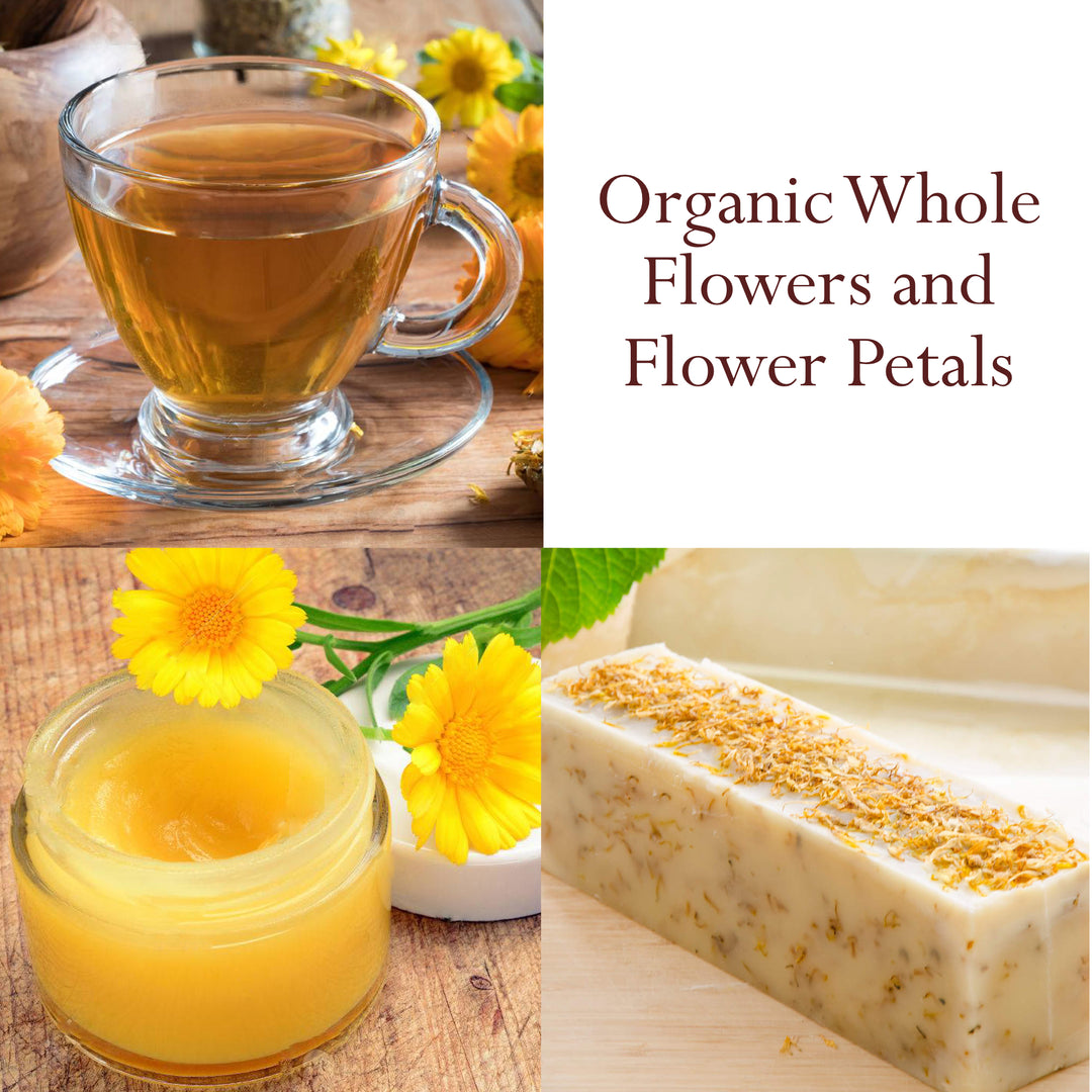 Calendula Flowers Whole and Powdered, Organic