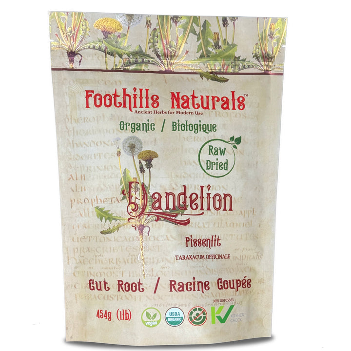 Dandelion Root Raw Dried, Cut, Organic - Diuretic, Digestive Upset