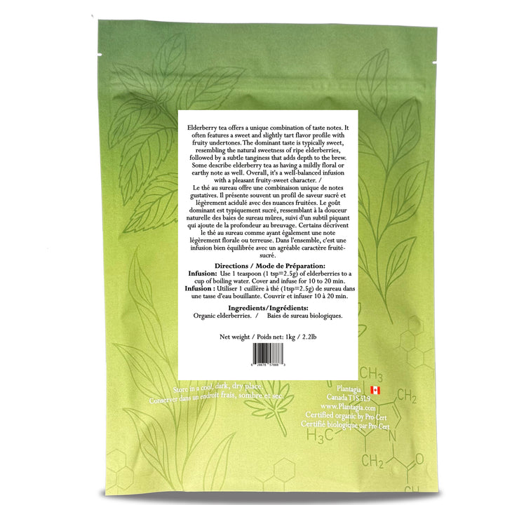 Elderberry Organic 1kg / 2.2 Pounds, 400+ Servings