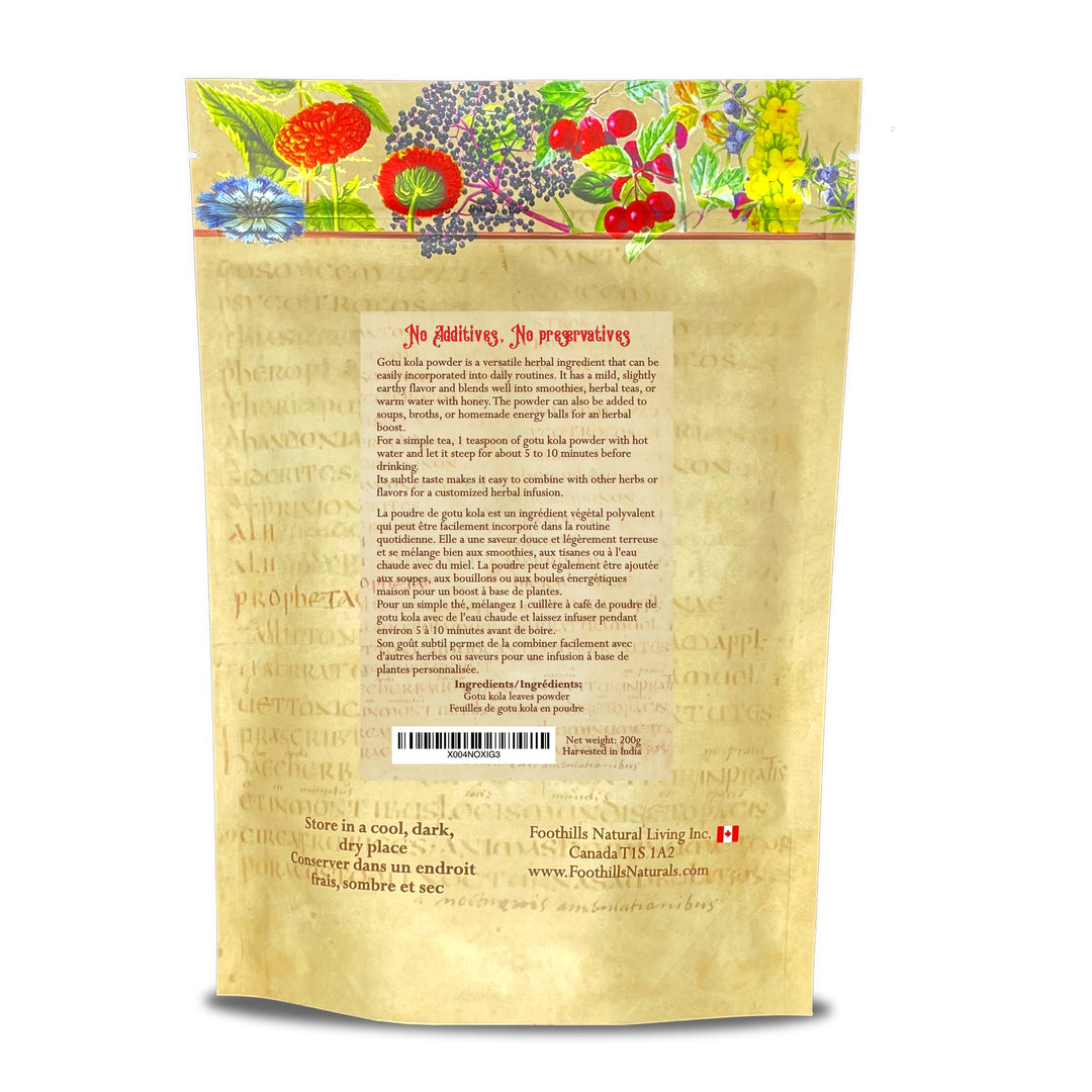 Gotu Kola Powder Leaves, Wildcrafted- Also Referred as Brahmi