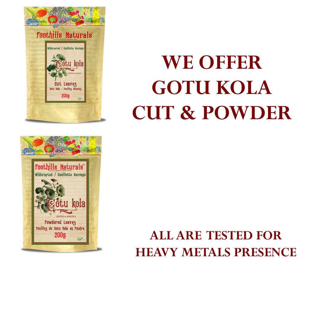 Gotu Kola Powder Leaves, Wildcrafted- Also Referred as Brahmi