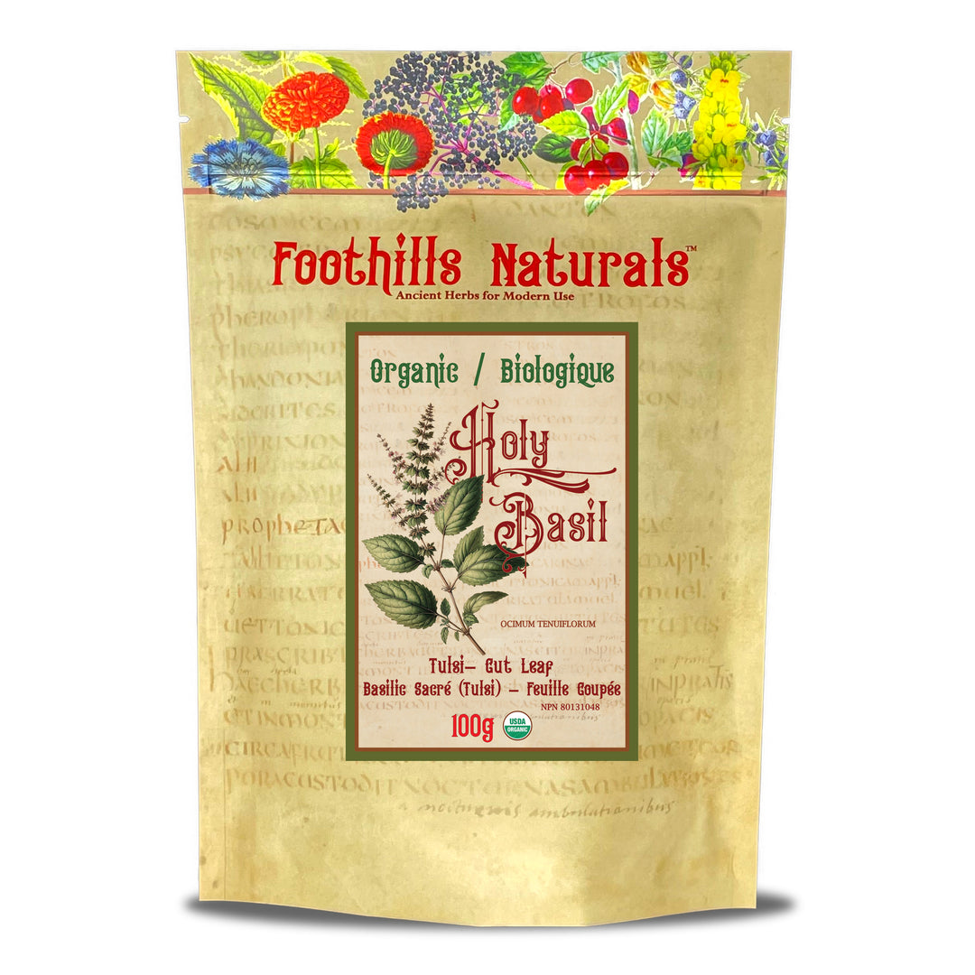 Holly Basil (Tulsi) Cut Leaf, Organic - Resistance to Stress, Relieve Cold and Cough