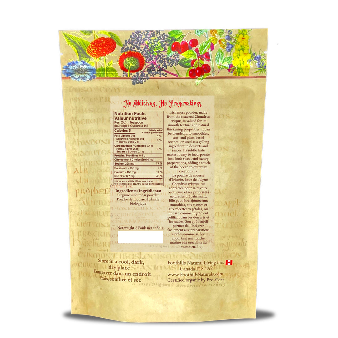 Irish Moss (Sea Moss) Organic Canadian - Powder and Cut