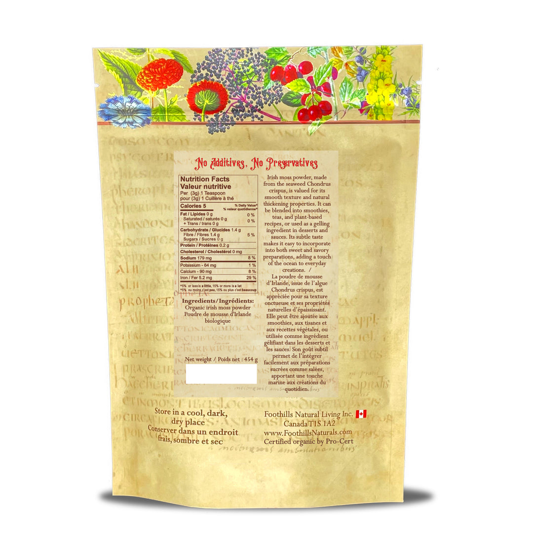 Irish Moss (Sea Moss) Organic Canadian - Powder and Cut