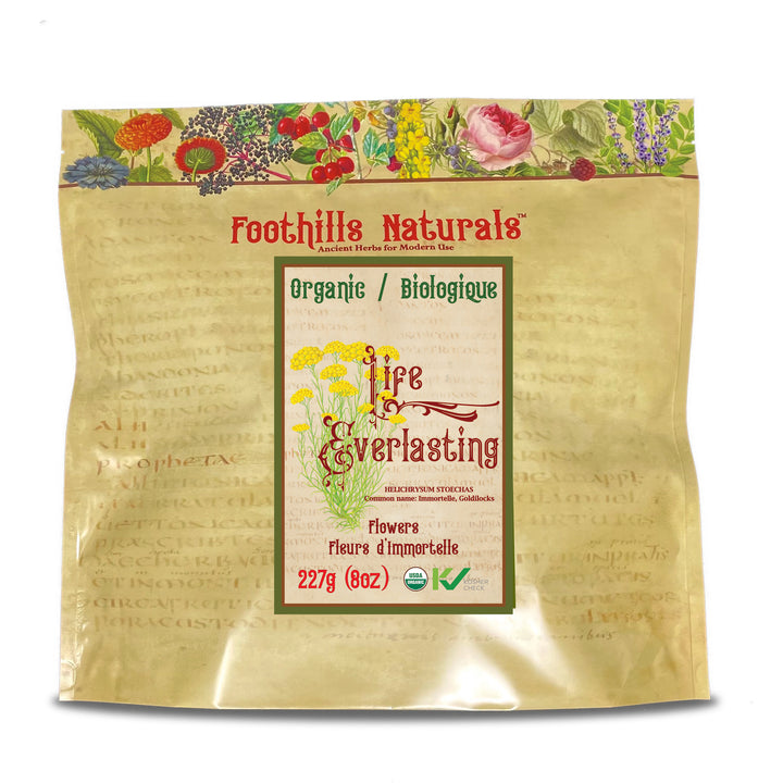 Life Everlasting Herb (Goldilocks, Immortelle) Organic Flowers