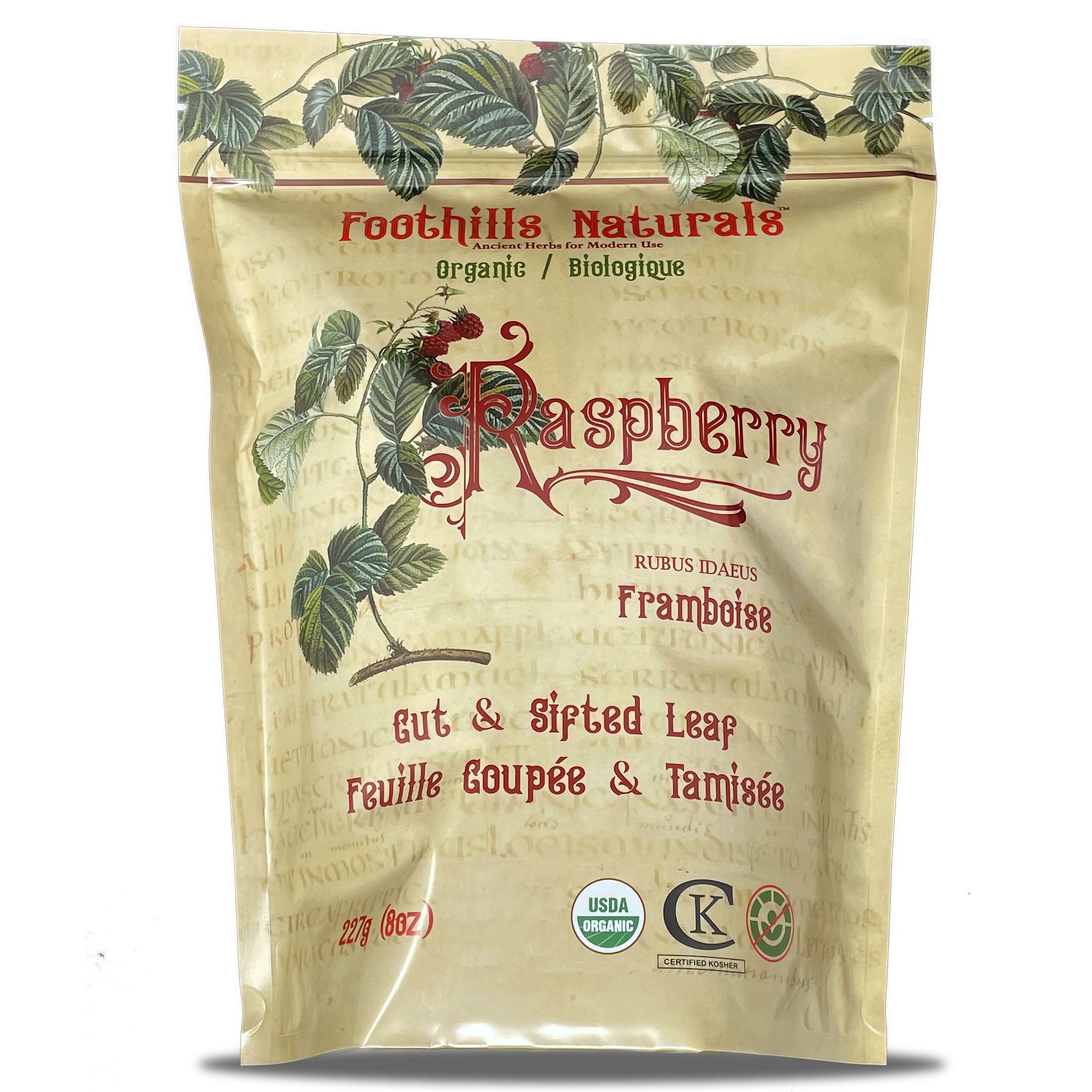 Raspberry Leaf Tea Organic - Loose Cut and Sifted, Digestion Aid, Antioxidants
