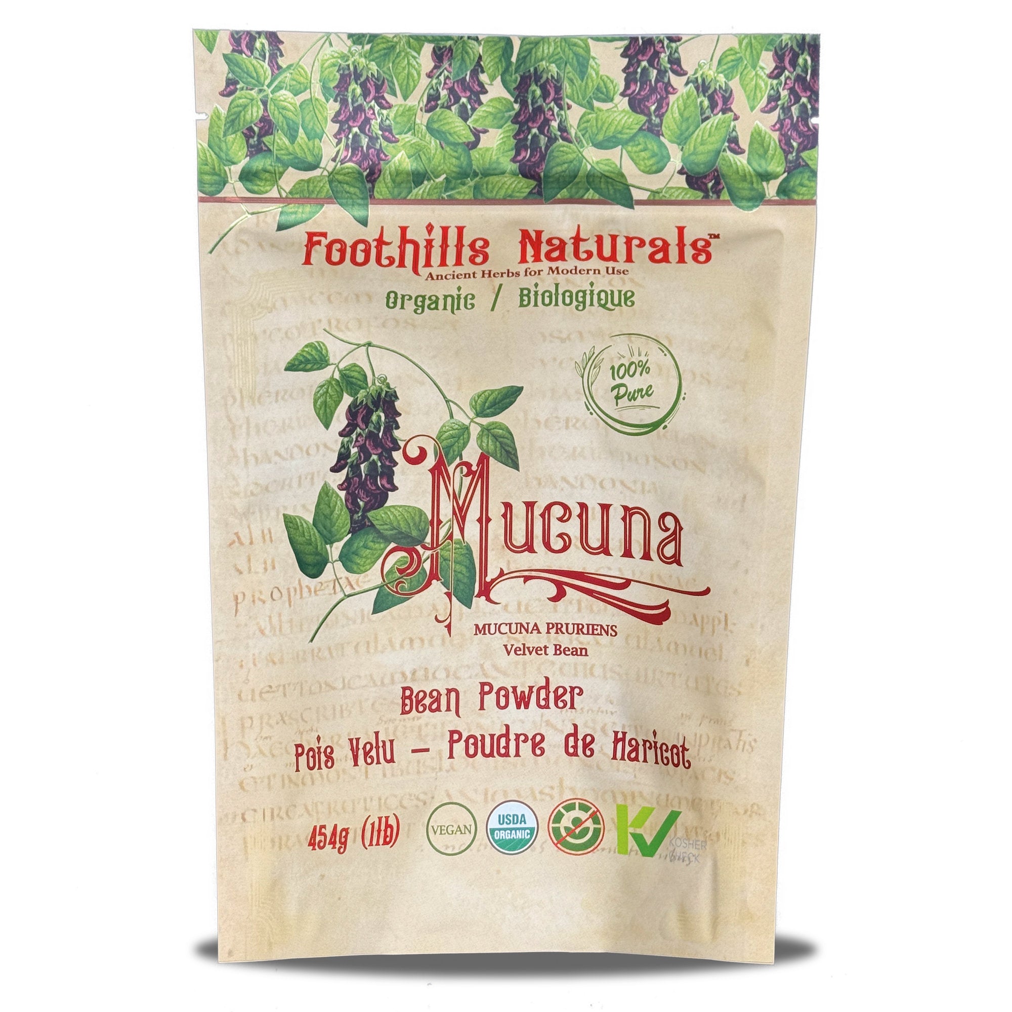 Organic Mucuna Bean Powder (Mucuna pruriens) – 454g / 1 lb – Pure Sing ...