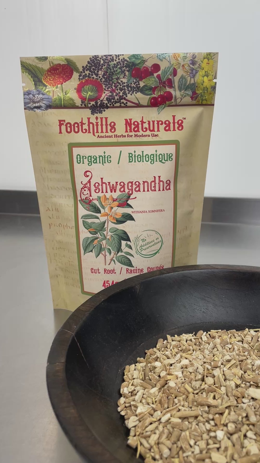 Ashwagandha Root, Cut, Organic - Sleep Aid, Stress Relief, Cognitive Help