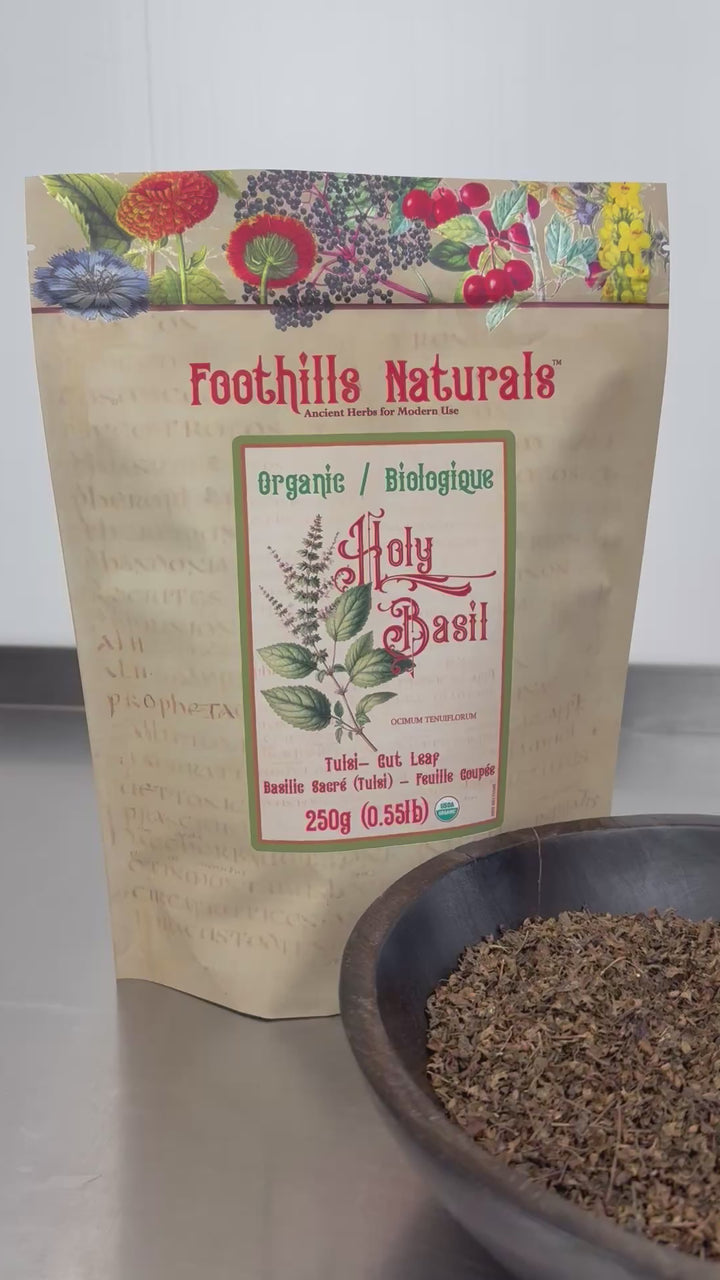 Holly Basil (Tulsi) Cut Leaf, Organic - Resistance to Stress, Relieve Cold and Cough