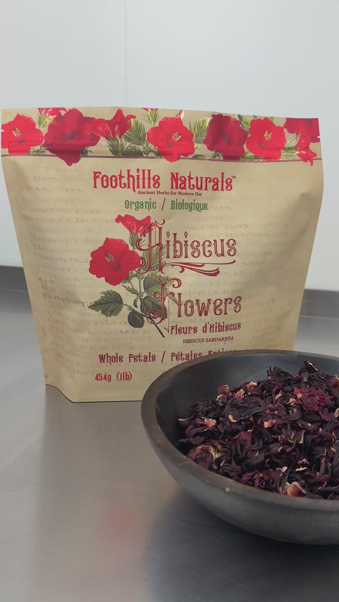 Hibiscus Flowers Whole Petals Organic -Egyptian, Premium Quality