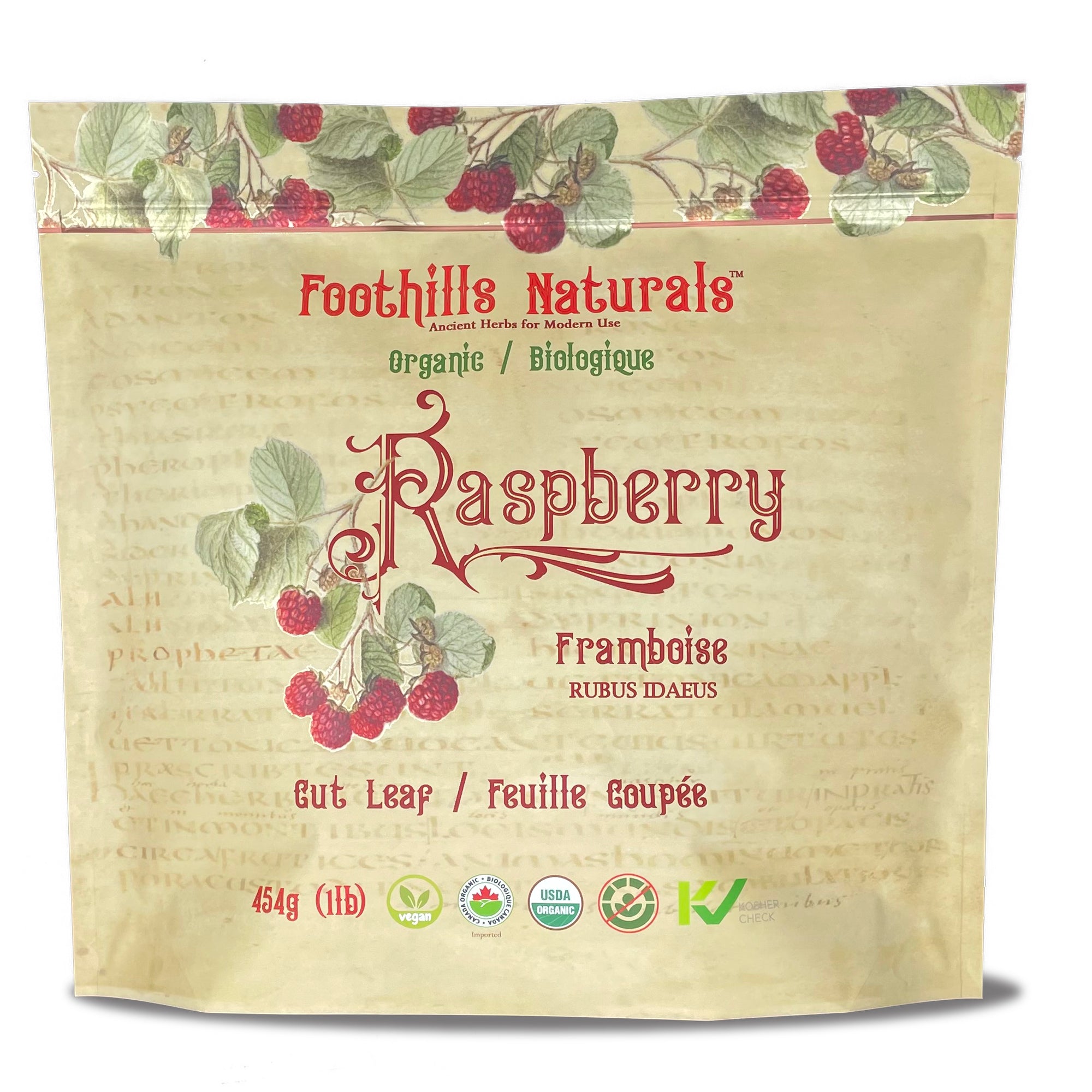 Organic Raspberry Leaf Cut (Rubus idaeus) – Dried Herb for Tea & Infus ...