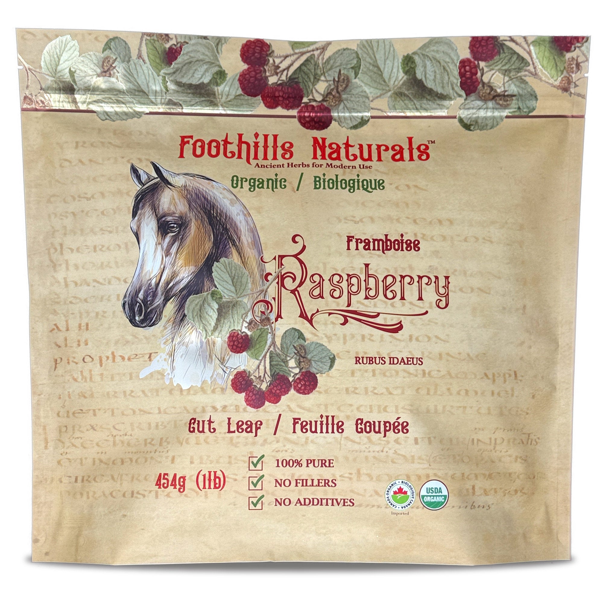 Organic Raspberry Leaf for Horses (Rubus idaeus) – 454g / 1 lb – Feed ...