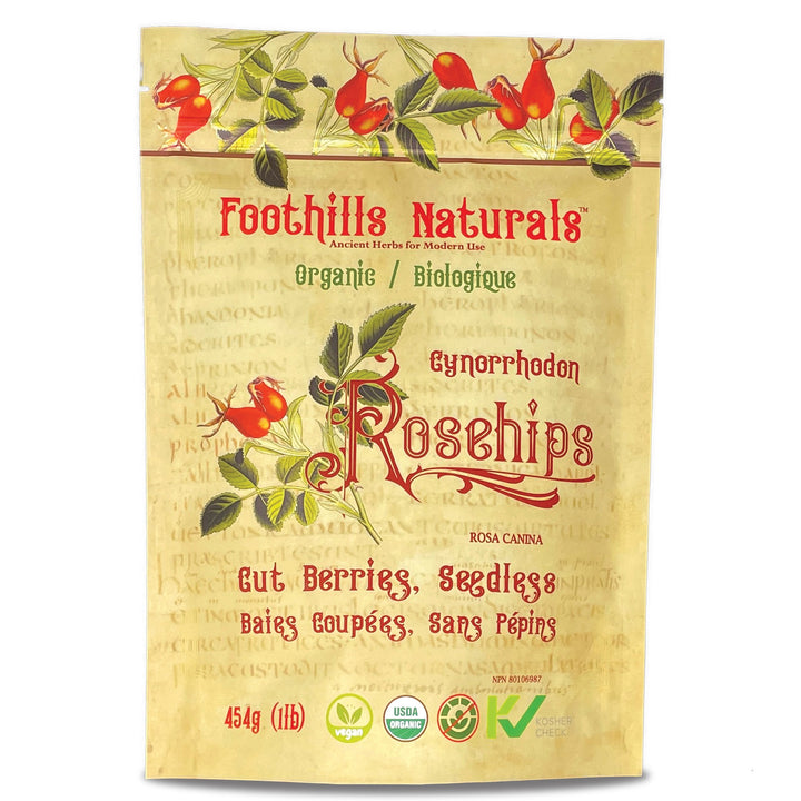 Rosehips Organic, Cut, Seedless - For Tea, Tonic, Gourmet Cooking and Brewing Recipes