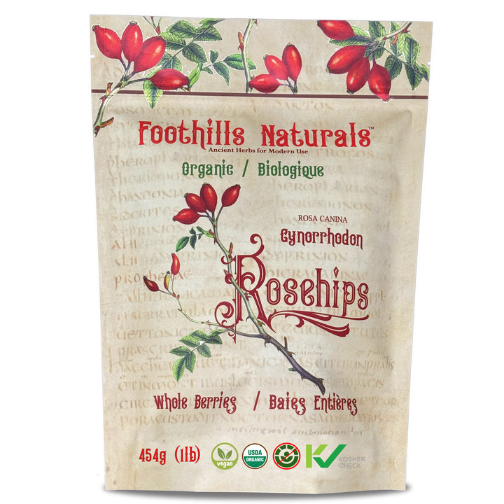 Rosehips Organic Whole Dried - For tea, Herbal Blends, Brewing