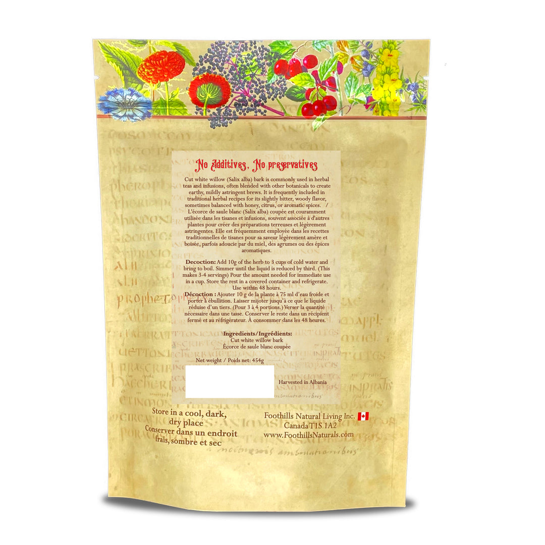 White Willow Bark, Cut, Wildcrafted