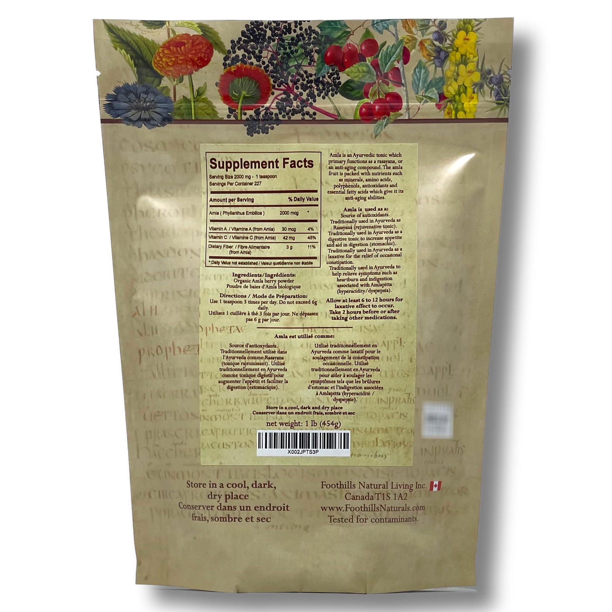 Amla Berry Powder Organic - Antioxidants, Rejuvenative tonic