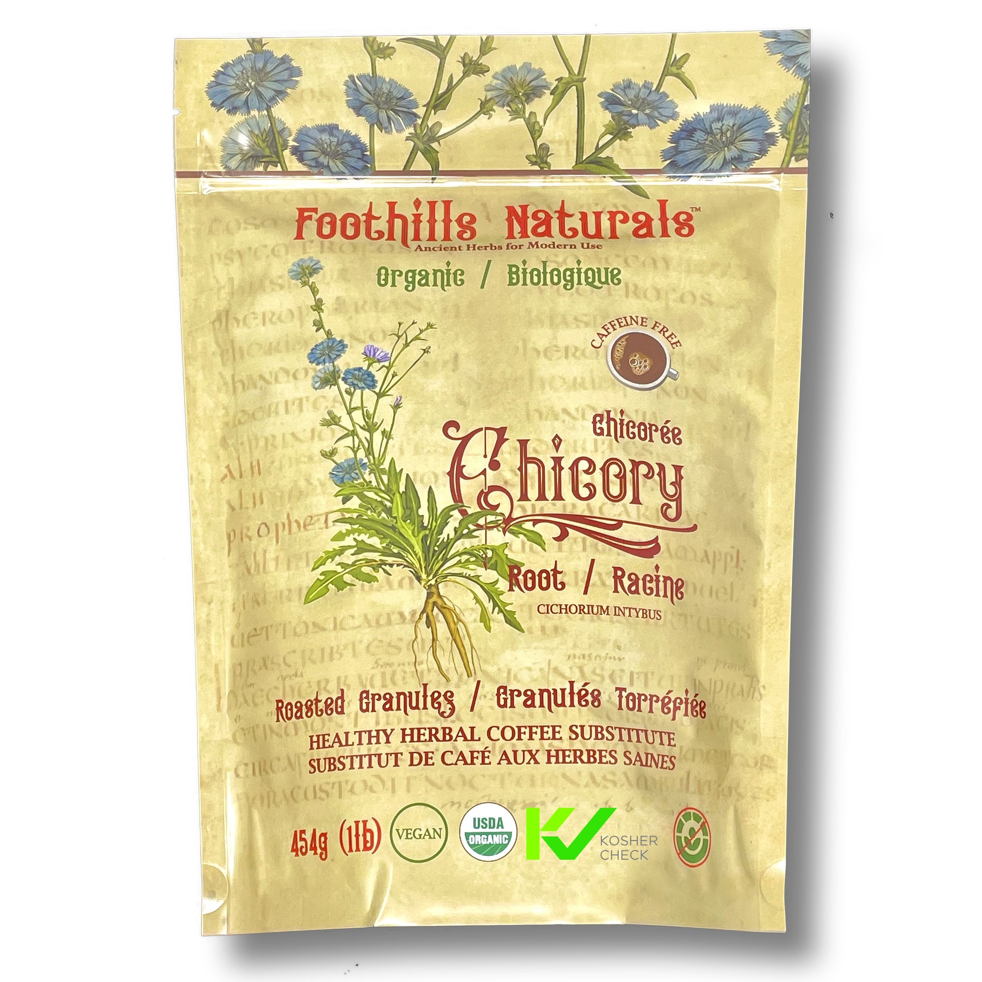 Chicory Roasted Granules Organic – Herbal Coffee Alternative, Caffeine-Free, Only 1 Ingredient
