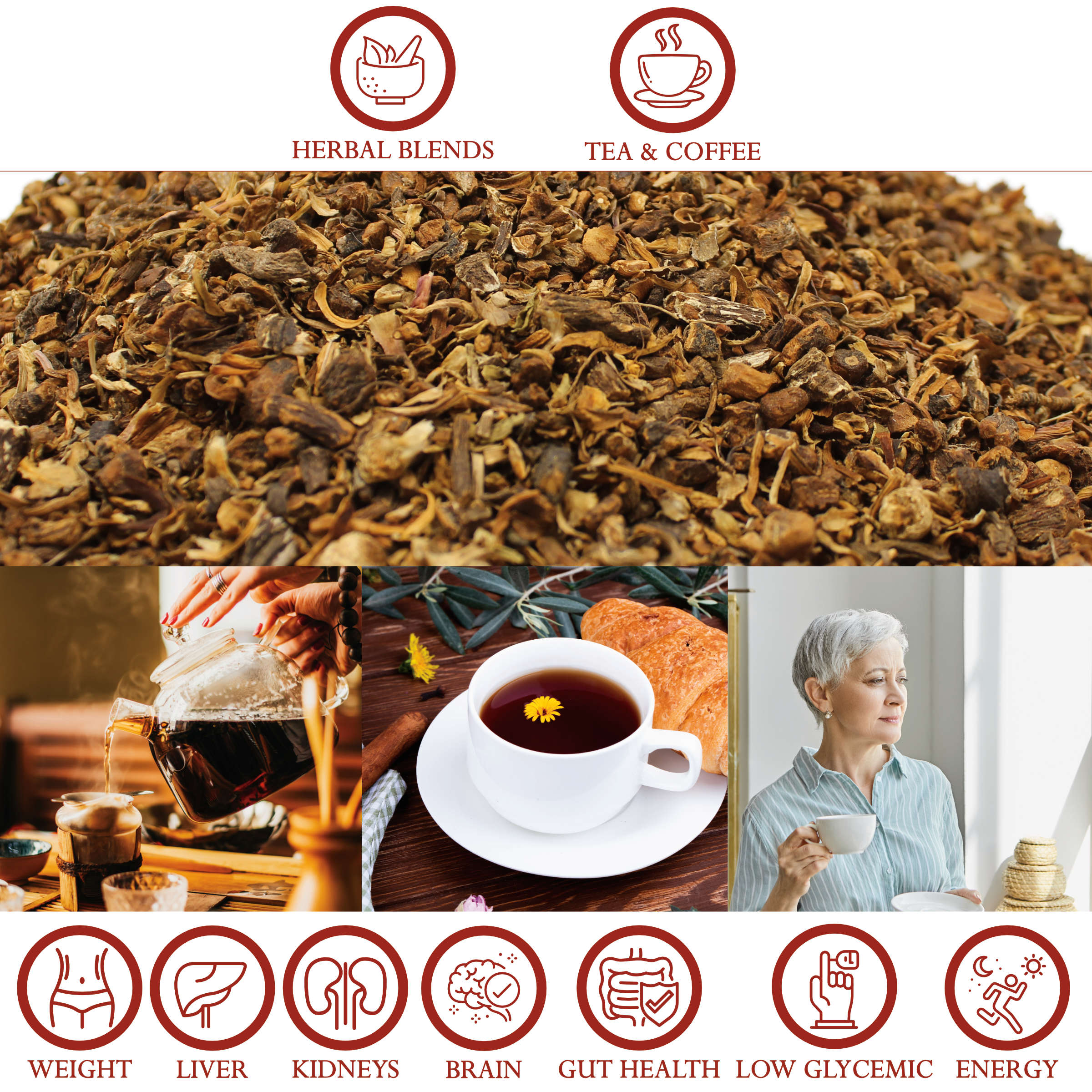 Dandelion Root Roasted Organic - Coffee Alternative, Tea