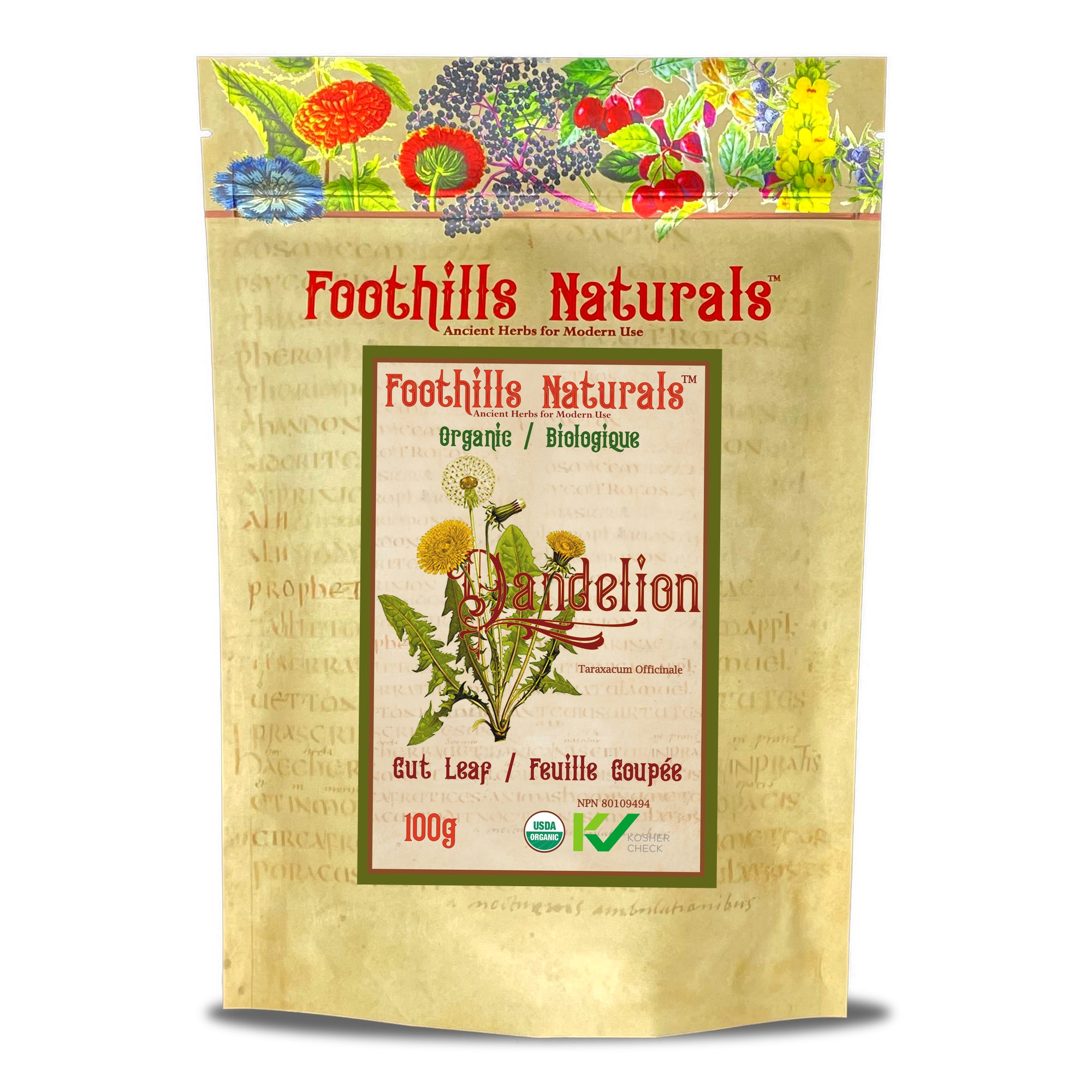 Dandelion Leaf Tea Organic - Bile Flow, Digestive Upset