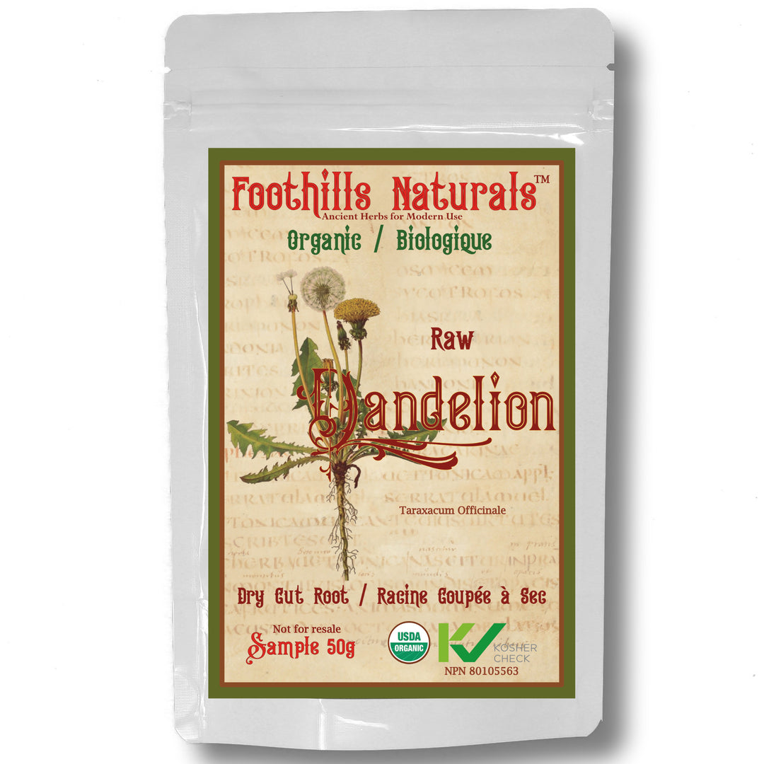 Dandelion Root Raw Dried, Cut, Organic - Diuretic, Digestive Upset