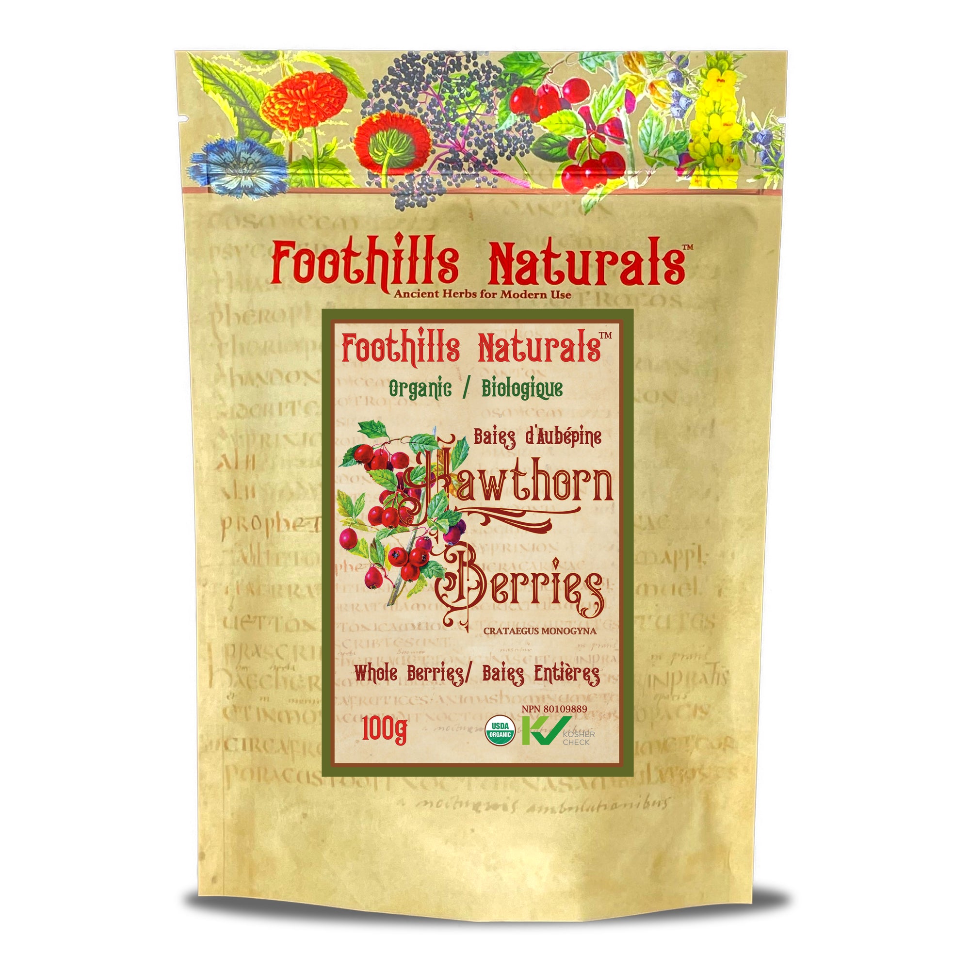 Hawthorn Berries Whole Organic - Heart Health Support