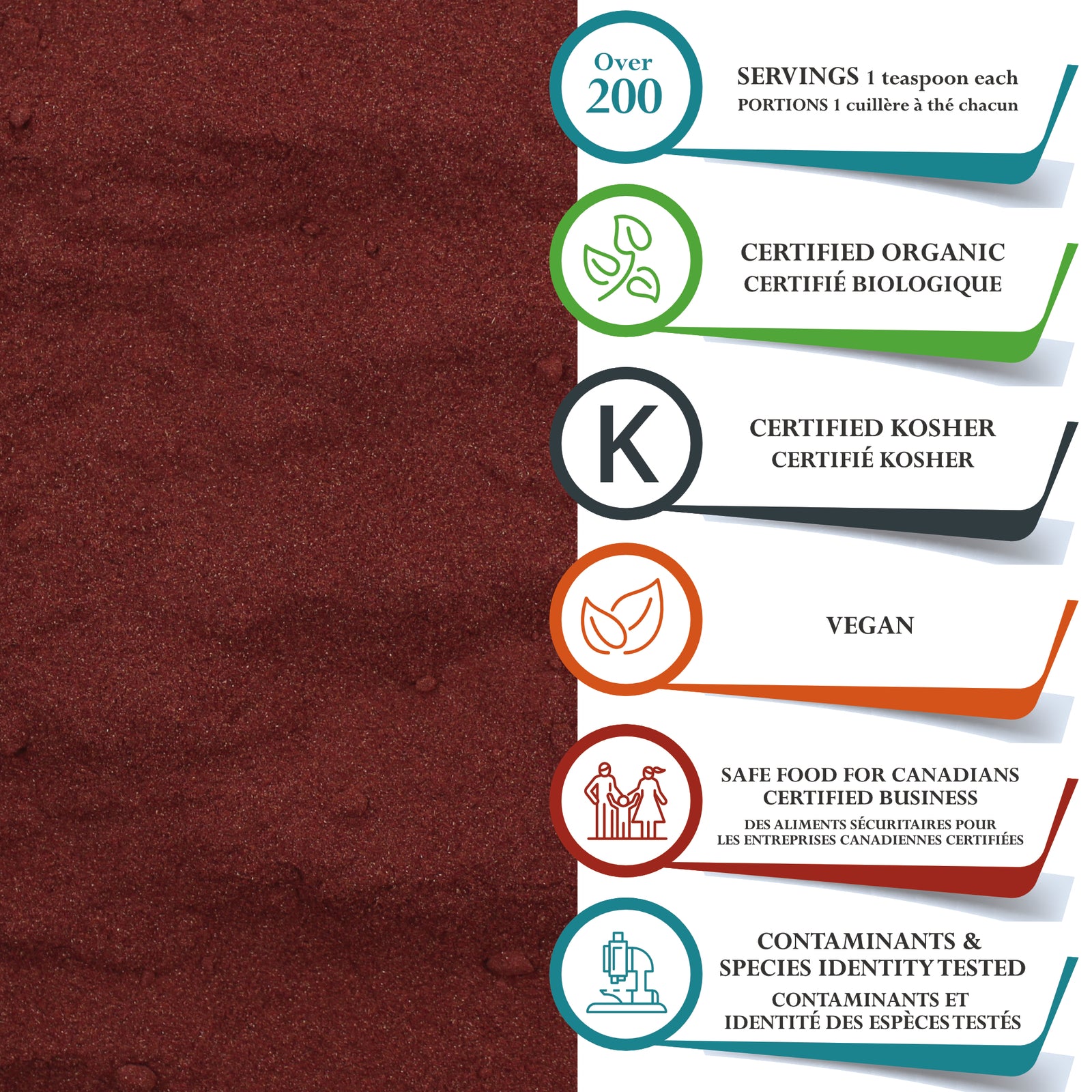 Hibiscus Powder Organic - 1 Lb (454g) No Additives | Foothills Naturals Canada | Ancient Herbs for Modern Use