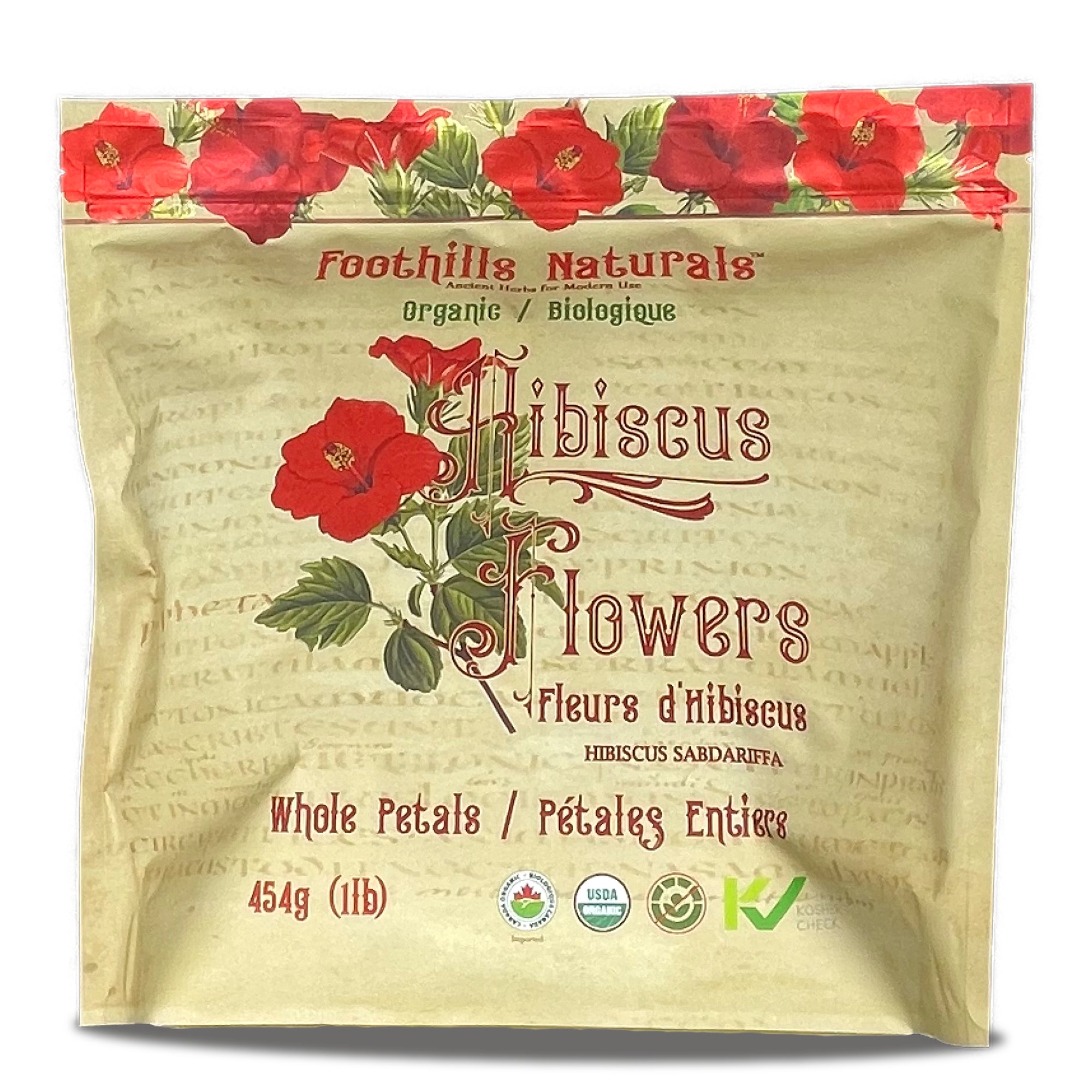 Hibiscus Flowers Whole Petals Organic -Egyptian, Premium Quality