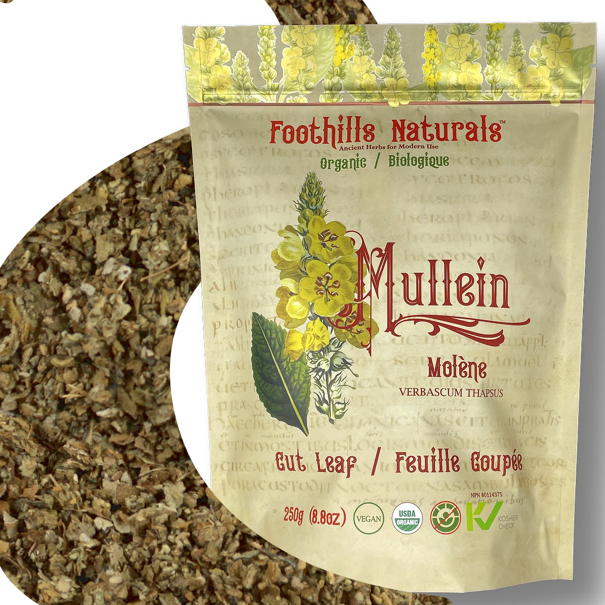 Mullein Leaf Cut and Sifted Organic - Lung Health, Cough and Flu Relief