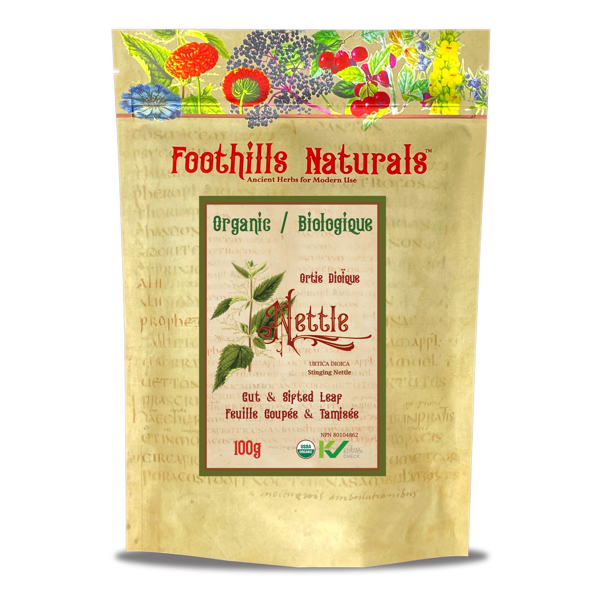 Nettle Leaf Tea Organic – Cut Leaf, Loose Tea –  Diuretic, Caffeine Free