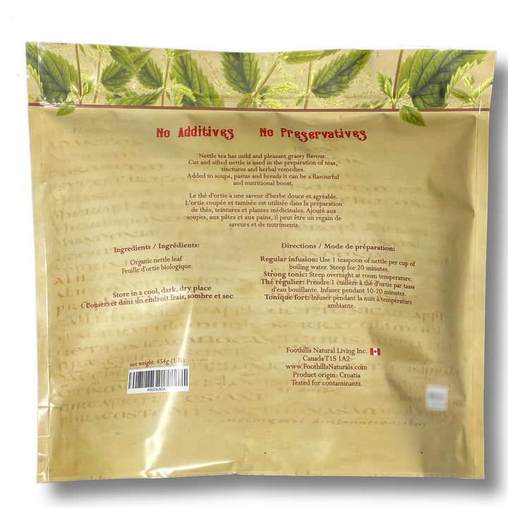 Nettle Leaf Organic – Cut Leaf, Loose Tea –  Diuretic, Caffeine Free, CLEARANCE