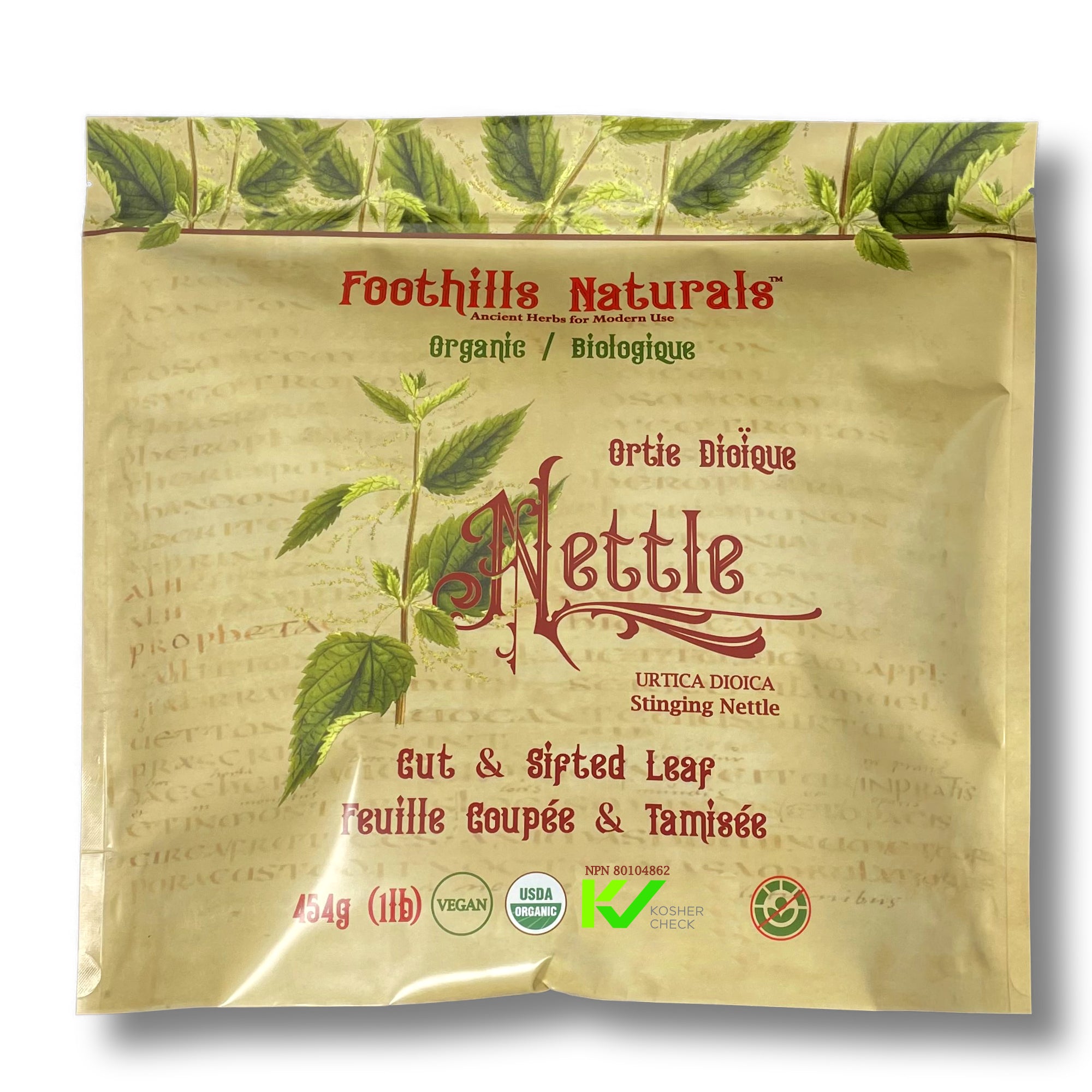 Nettle Leaf Tea Organic – Cut Leaf, Loose Tea –  Diuretic, Caffeine Free