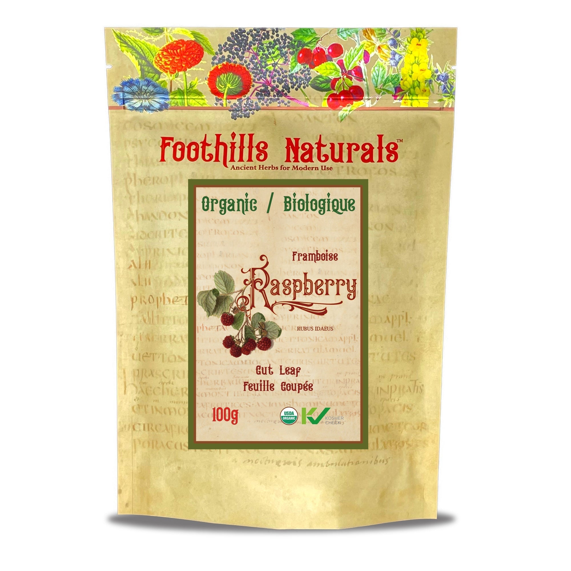 Raspberry Cut Leaf, Tea Organic - Childbirth Support, Digestive Aid