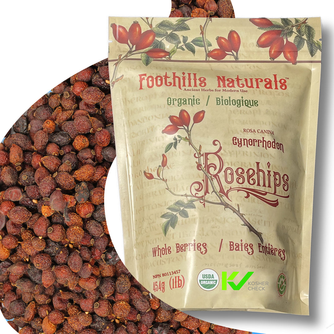 Rosehips Organic Whole Dried - For tea, Herbal Supplements, Brewing